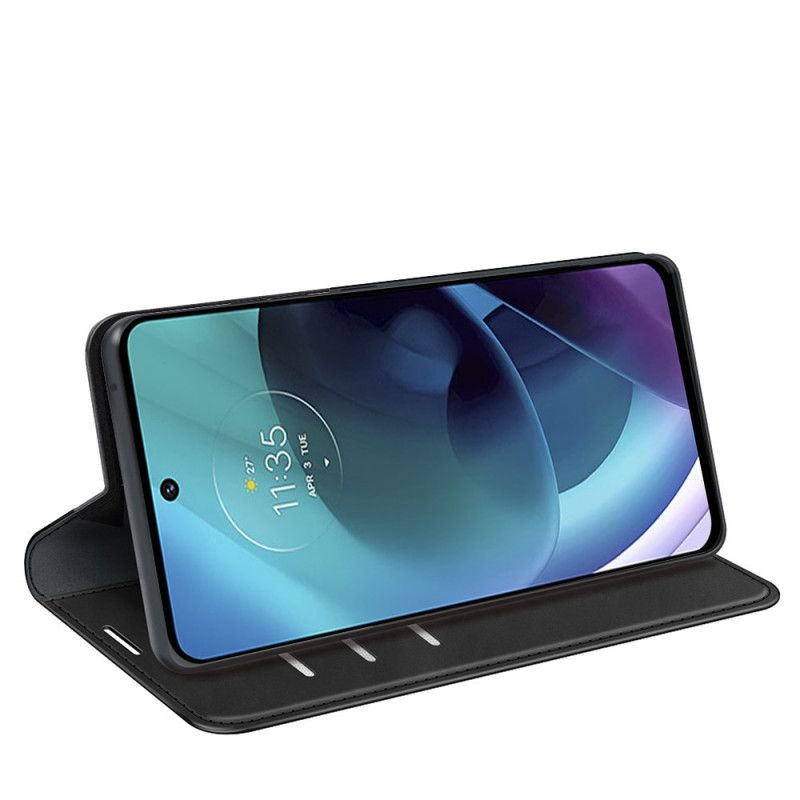 Cover Moto G51 5G Flip Cover Silkeblødt Lædereffekt