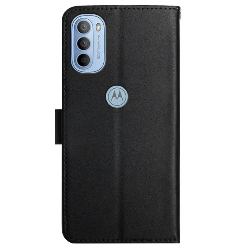 Flip Cover Moto G51 5G Ægte Nappa Læder