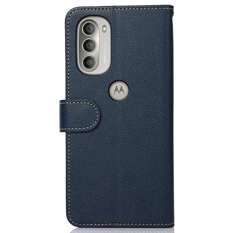 Flip Cover Moto G51 5G Liche Style Rfid Khazneh