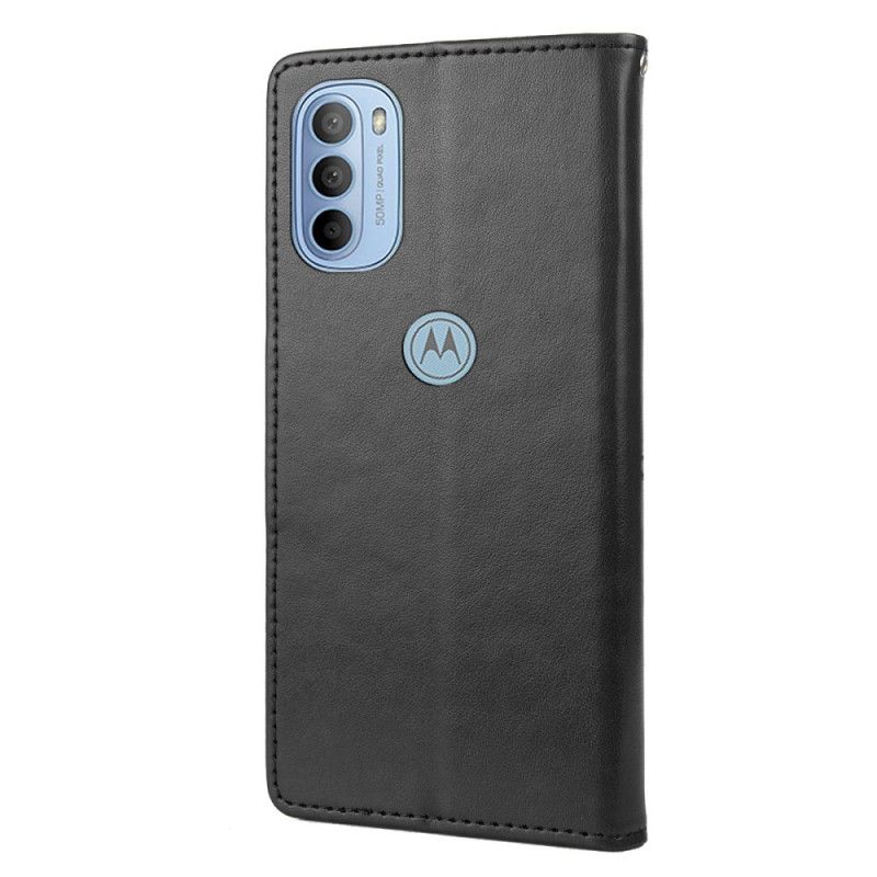 Flip Cover Moto G51 5G Med Snor Fantastiske Stropsommerfugle