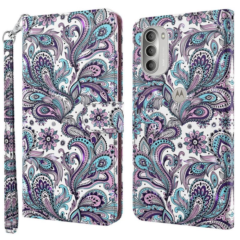 Flip Cover Moto G51 5G Paisley Mønster