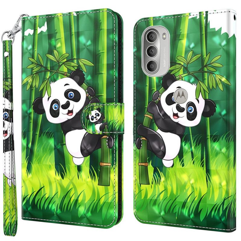 Flip Cover Moto G51 5G Panda Og Bambus