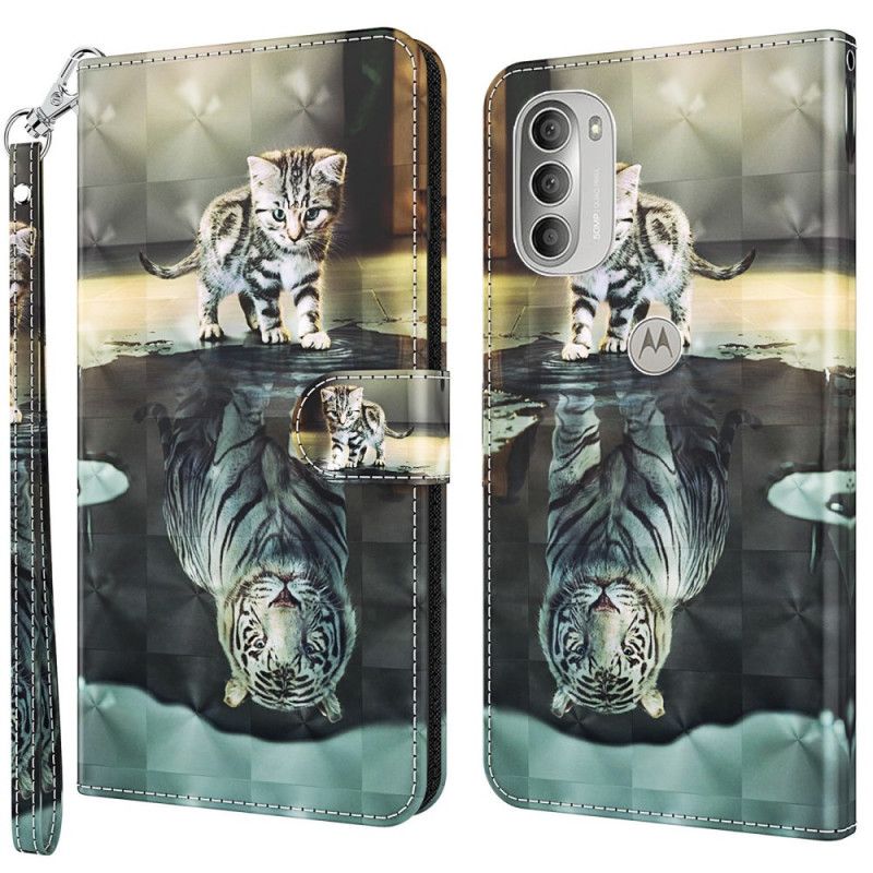 Læder Cover Moto G51 5G Ernest The Tiger