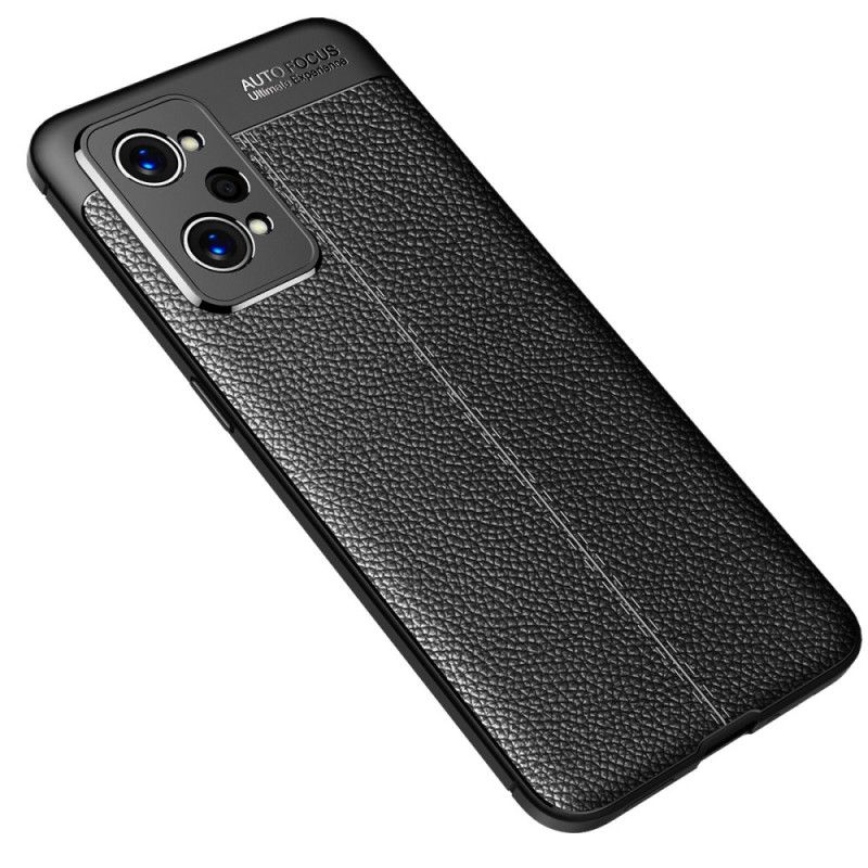 Cover Realme GT Neo 3T / Neo 2 Dobbelt Linje Litchi Lædereffekt