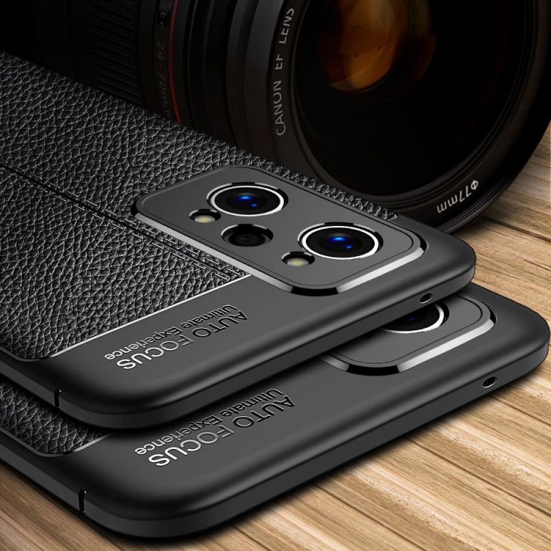 Cover Realme GT Neo 3T / Neo 2 Dobbelt Linje Litchi Lædereffekt