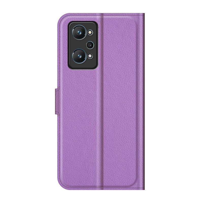 Flip Cover Realme GT Neo 3T / Neo 2 Klassisk Litchieffekt