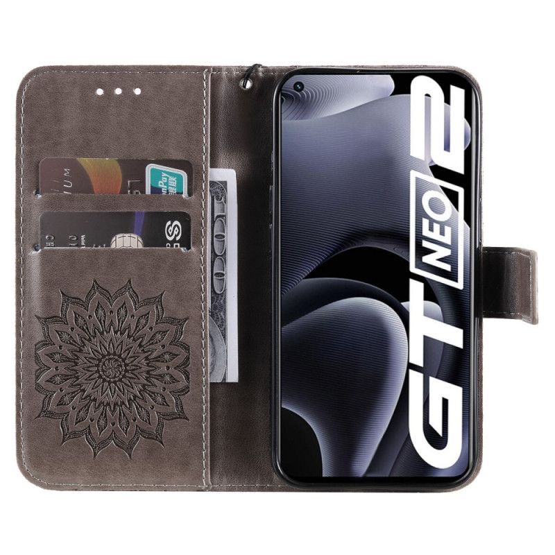 Flip Cover Realme GT Neo 3T / Neo 2 Solblomst