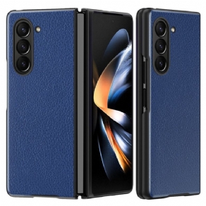 Cover Samsung Galaxy Z Fold 6 Litchi Imiteret Læder