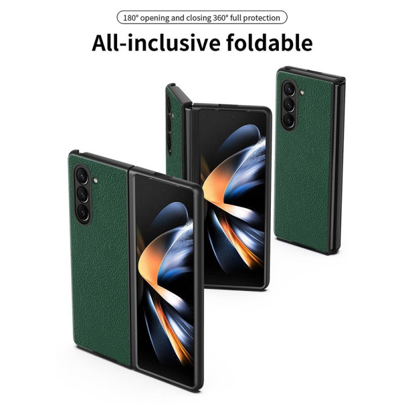 Cover Samsung Galaxy Z Fold 6 Litchi Imiteret Læder