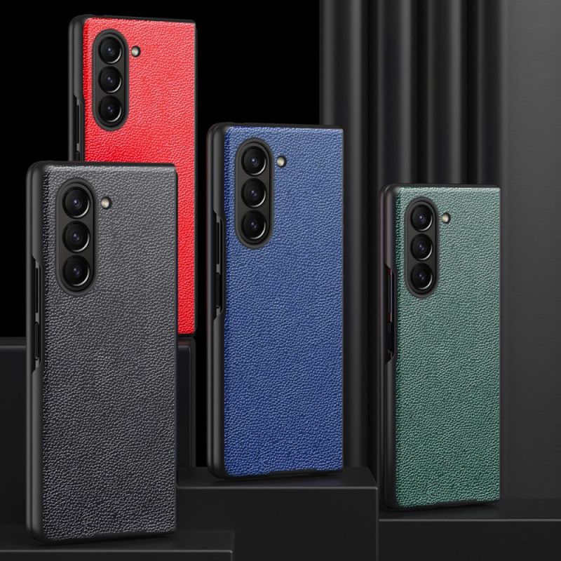 Cover Samsung Galaxy Z Fold 6 Litchi Imiteret Læder