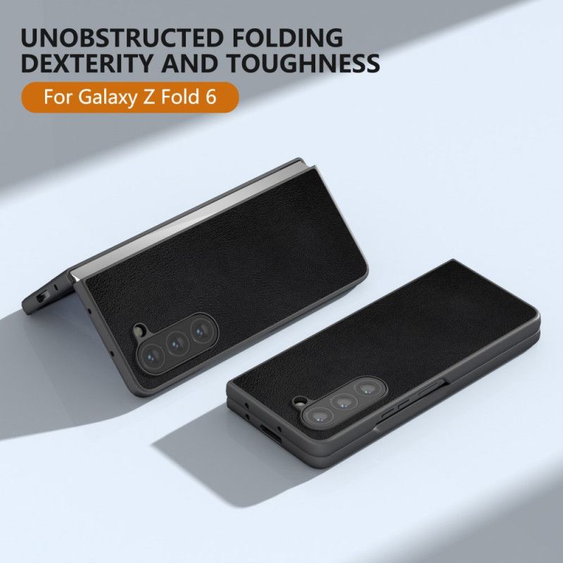 Cover Samsung Galaxy Z Fold 6 Telefon Etui Lædereffekt