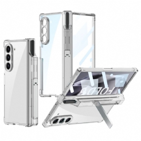 Cover Samsung Galaxy Z Fold 6 Transparent Stylus Holder Og Støtte Gkk