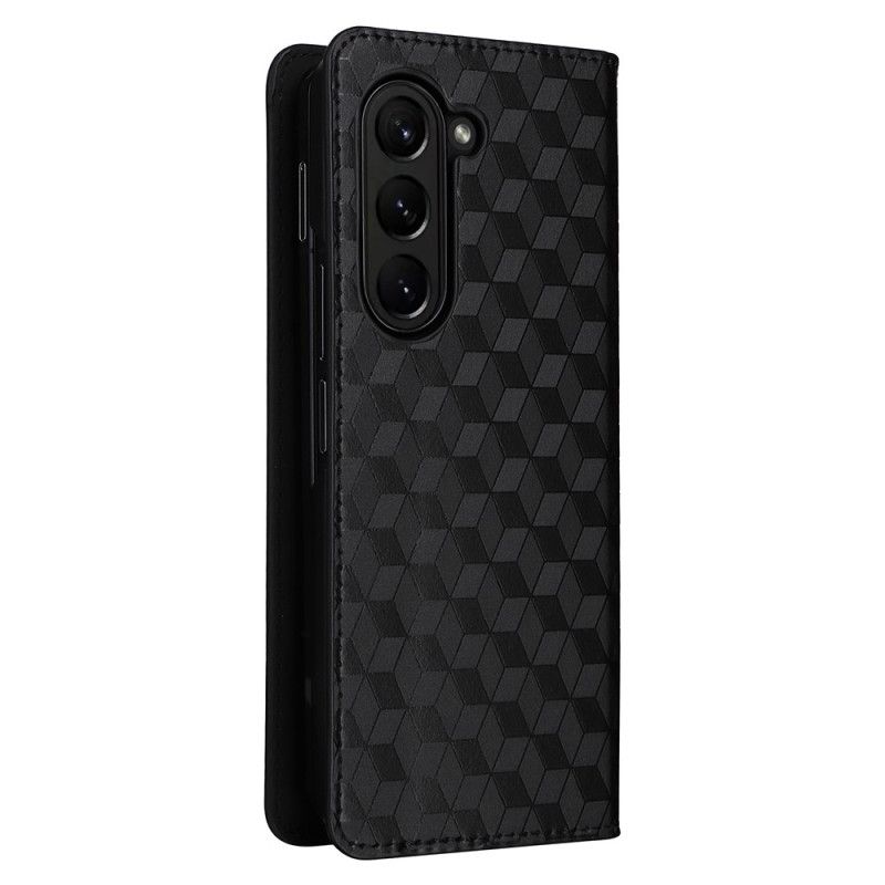 Læder Cover Samsung Galaxy Z Fold 6 Diamantmønster