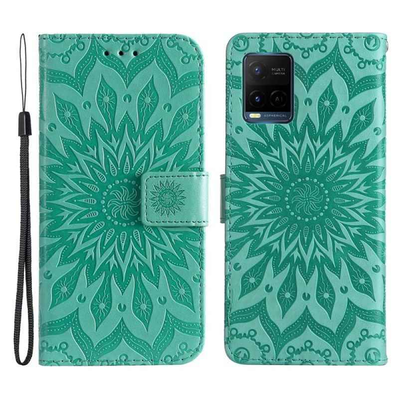 Flip Cover Vivo Y21 Med Snor Thong Sun