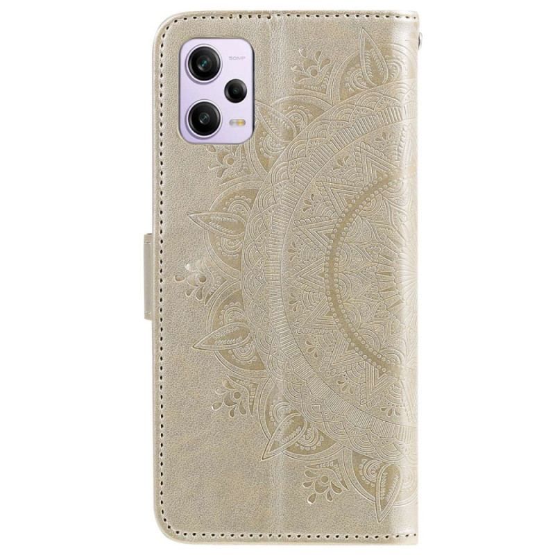 Flip Cover Xiaomi Redmi Note 12 Pro Mandala Sun Med Snor