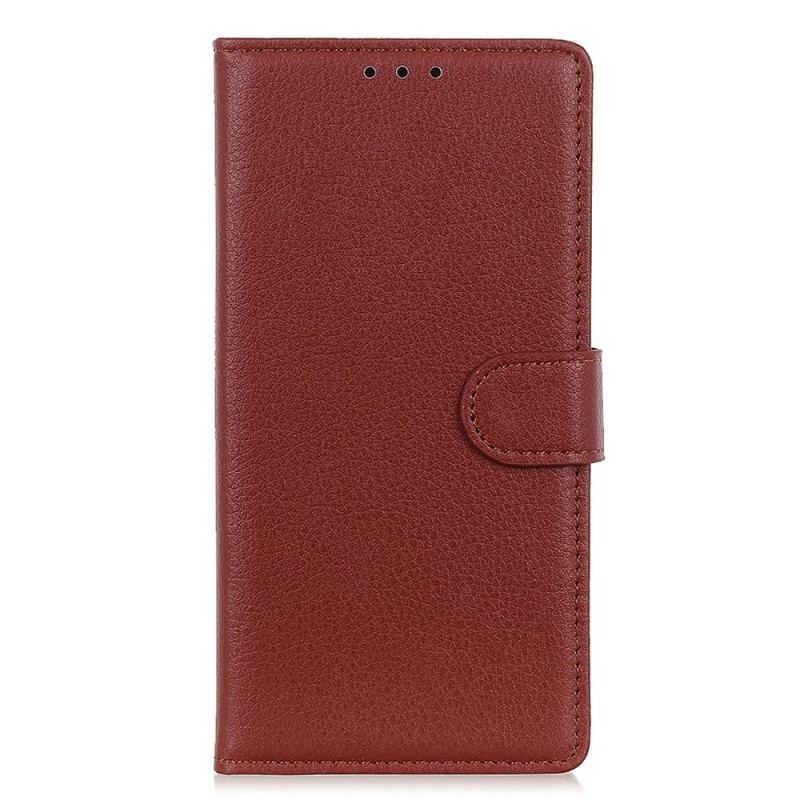 Flip Cover Xiaomi Redmi Note 12 Pro Traditionelt Imiteret Læder