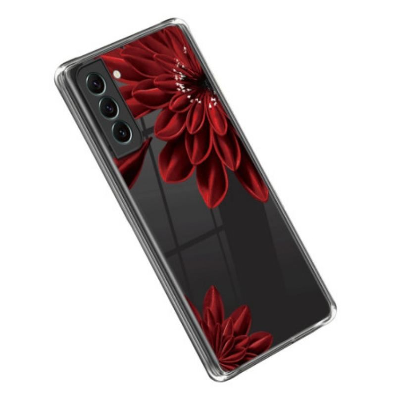 Cover Samsung Galaxy S23 5G Sømløs Rød Blomst