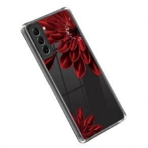 Cover Samsung Galaxy S23 5G Sømløs Rød Blomst