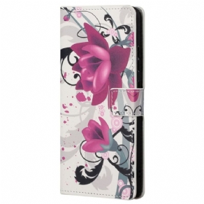 Flip Cover Samsung Galaxy S23 5G Tropiske Blomster