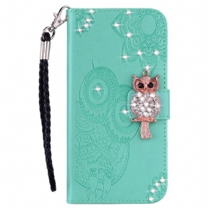 Flip Cover Samsung Galaxy S23 5G Ugle Mandala Og Charm