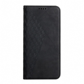 Cover Oppo A16 / A16s Flip Cover Geo Lædereffekt