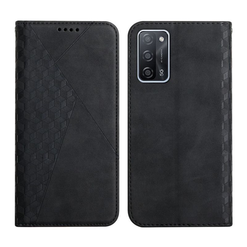 Cover Oppo A16 / A16s Flip Cover Geo Lædereffekt