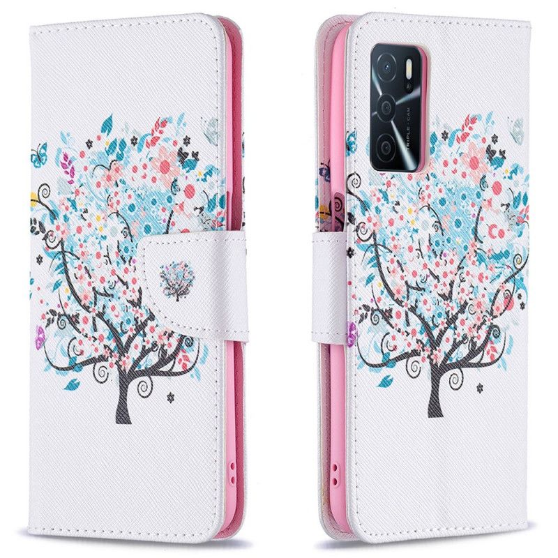 Flip Cover Oppo A16 / A16s Blomstret Træ