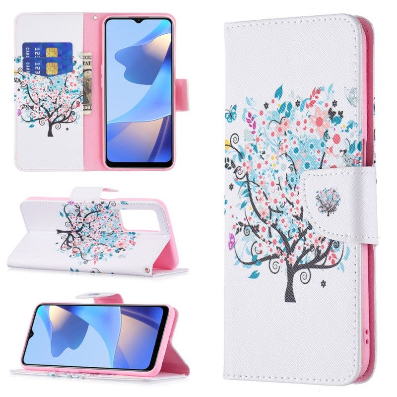 Flip Cover Oppo A16 / A16s Blomstret Træ