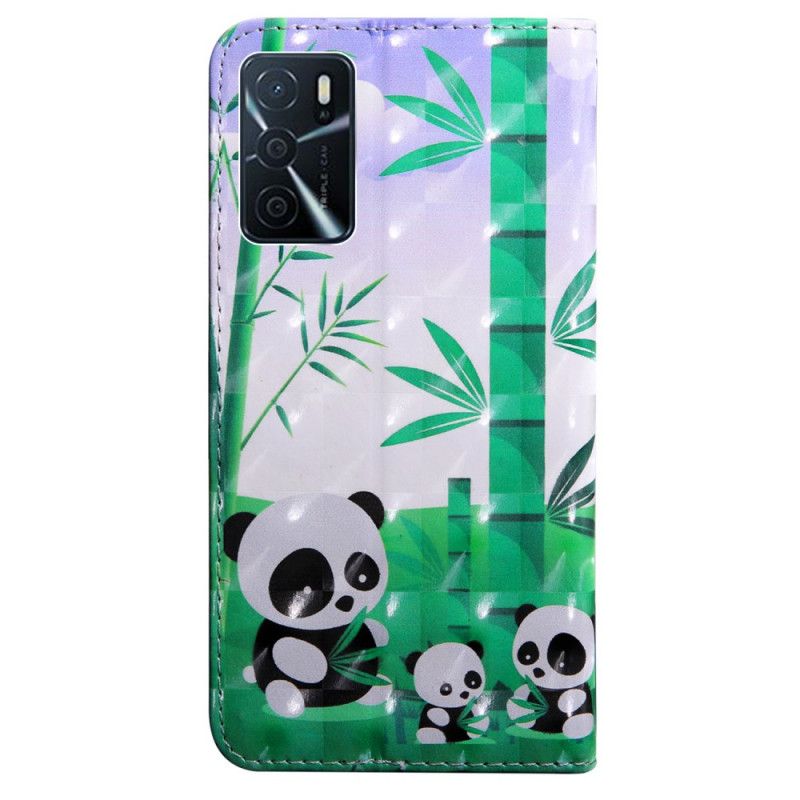 Flip Cover Oppo A16 / A16s Pandafamilien