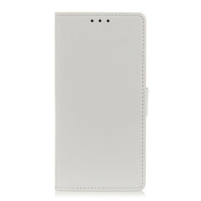 Flip Cover Oppo A16 / A16s Simpel Skinnende Lædereffekt