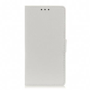 Flip Cover Oppo A16 / A16s Simpel Skinnende Lædereffekt