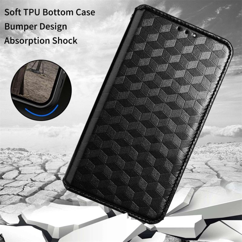 Cover iPhone 14 Pro Max Flip Cover 3d-tekstur