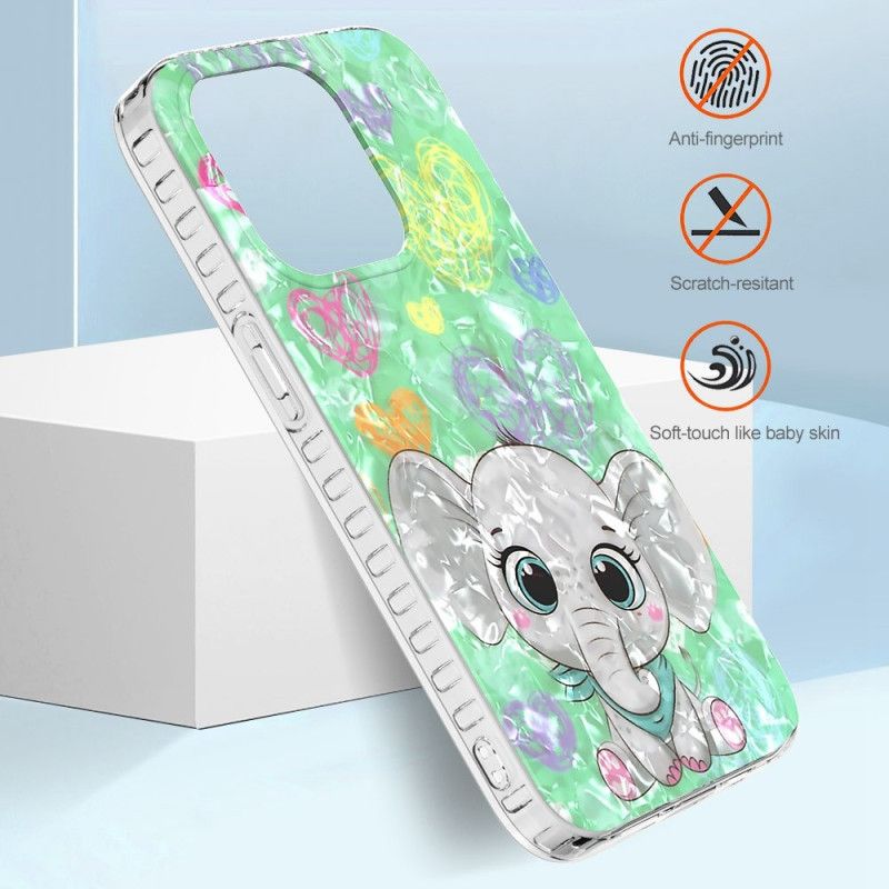 Cover iPhone 14 Pro Max Stilfuld Elefant