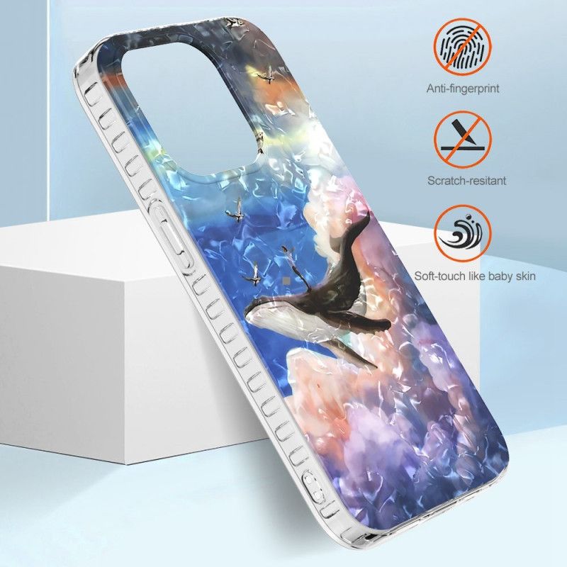 Cover iPhone 14 Pro Max Stilfuld Hval