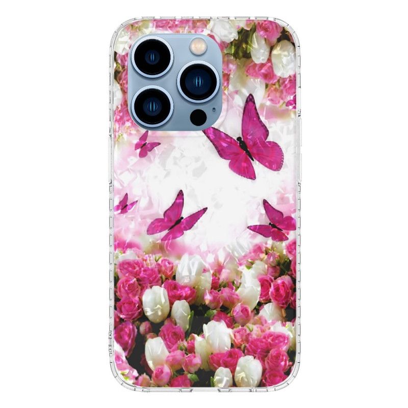 Cover iPhone 14 Pro Max Stillige Sommerfugle