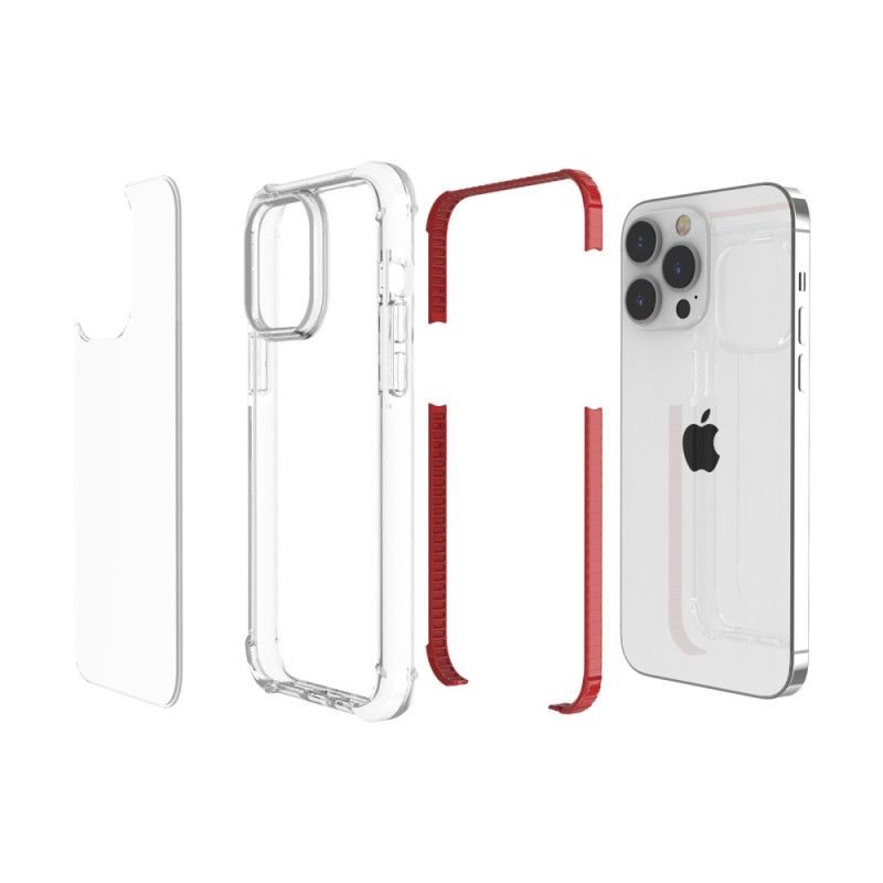 Cover iPhone 14 Pro Max Transparente Farvede Kanter