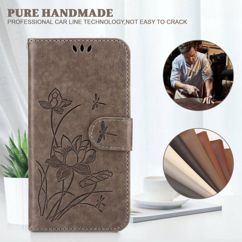 Flip Cover iPhone 14 Pro Max Vintage Vegetabilsk Stil