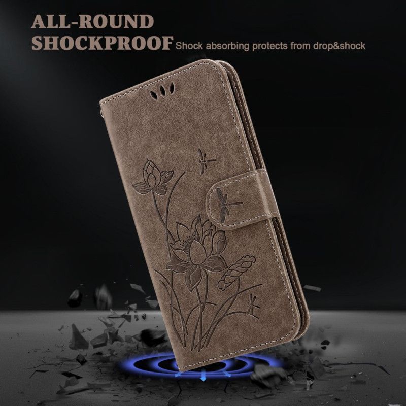 Flip Cover iPhone 14 Pro Max Vintage Vegetabilsk Stil