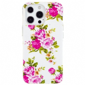 Cover iPhone 15 Pro Fluorescerende Blomster