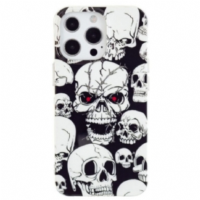 Cover iPhone 15 Pro Fluorescerende Kranie