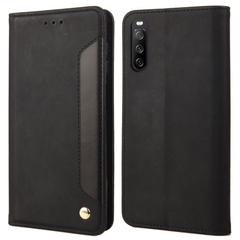 Cover Sony Xperia 10 IV Flip Cover Tofarvet