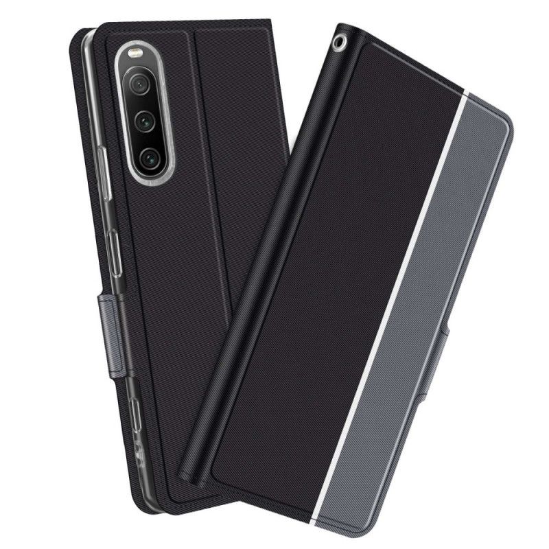 Cover Sony Xperia 10 IV Flip Cover Tofarvet Baiyu