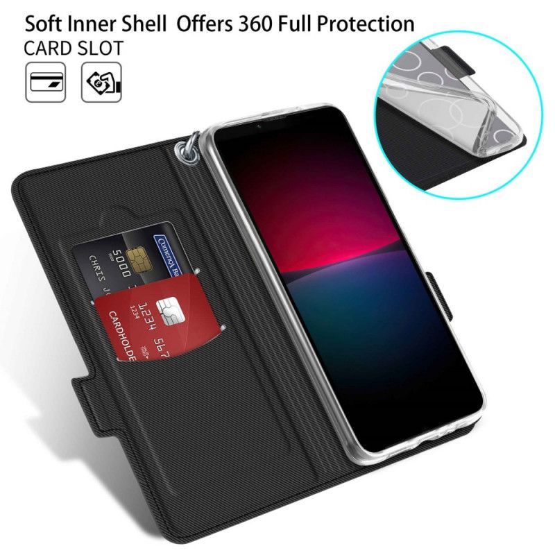 Cover Sony Xperia 10 IV Flip Cover Tofarvet Baiyu