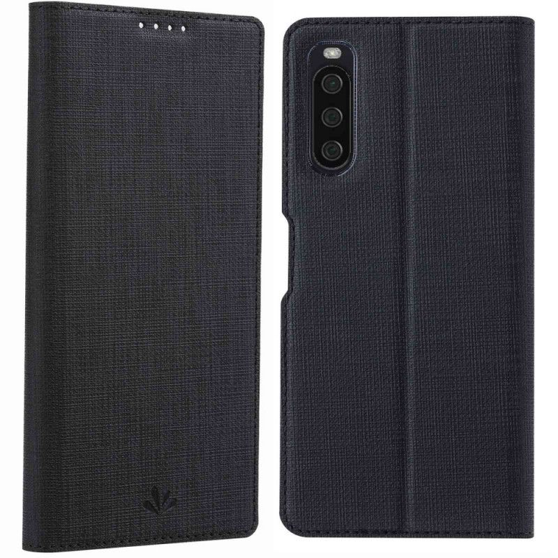 Cover Sony Xperia 10 IV Flip Cover Vili Stoftekstur