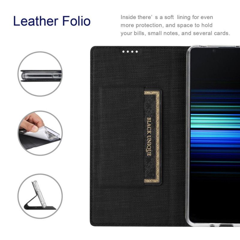 Cover Sony Xperia 10 IV Flip Cover Vili Stoftekstur