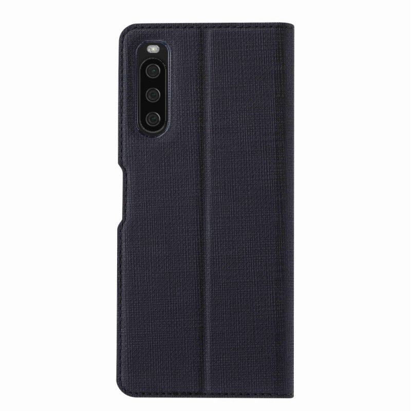 Cover Sony Xperia 10 IV Flip Cover Vili Stoftekstur