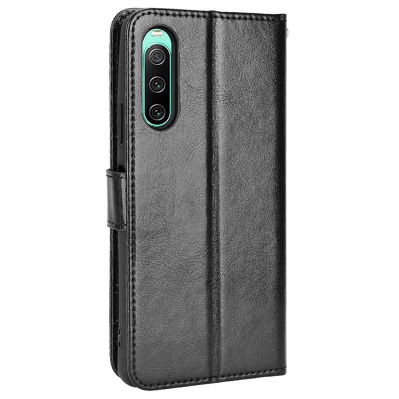 Flip Cover Sony Xperia 10 IV Flashy Imiteret Læder