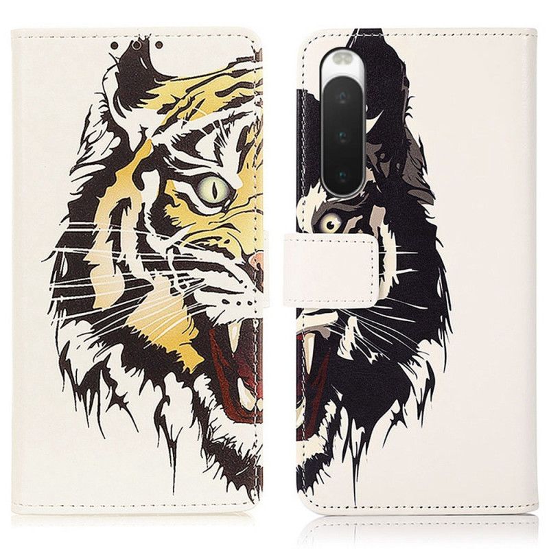 Flip Cover Sony Xperia 10 IV Hærd Tiger