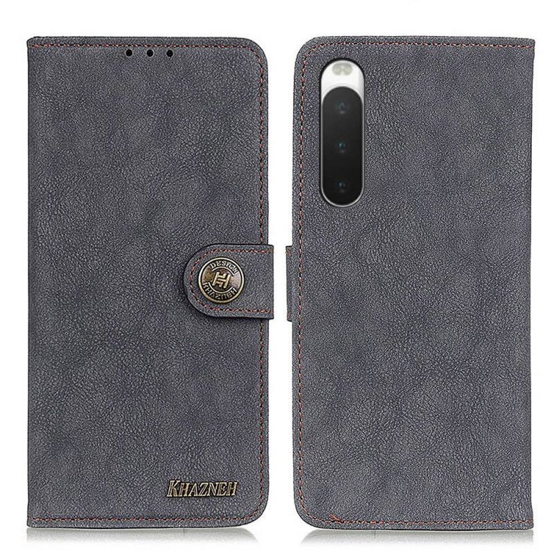 Flip Cover Sony Xperia 10 IV Vintage Split Læder Khazneh