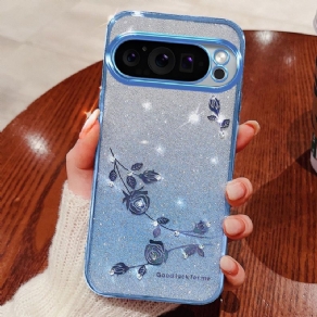 Cover Google Pixel 9 Pro Blomster Og Rhinsten Kadem